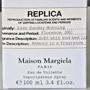 $170 Maison Margiela Replica Lazy Sunday Morning 3.4 oz. EDT Batch 22X8028